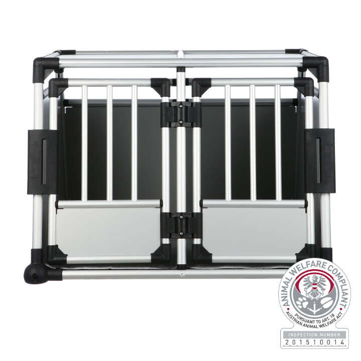 TRIXIE Transportbox, doppelt, Aluminium